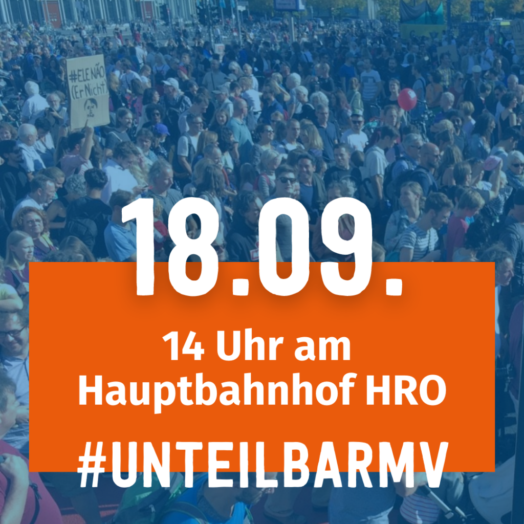 Unteilbar MV – Demo und Spendenaufruf